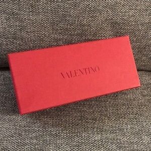 VALENTINO Empty Sunglasses Glasses Rectangle Gift Box Red Authentic Warranty